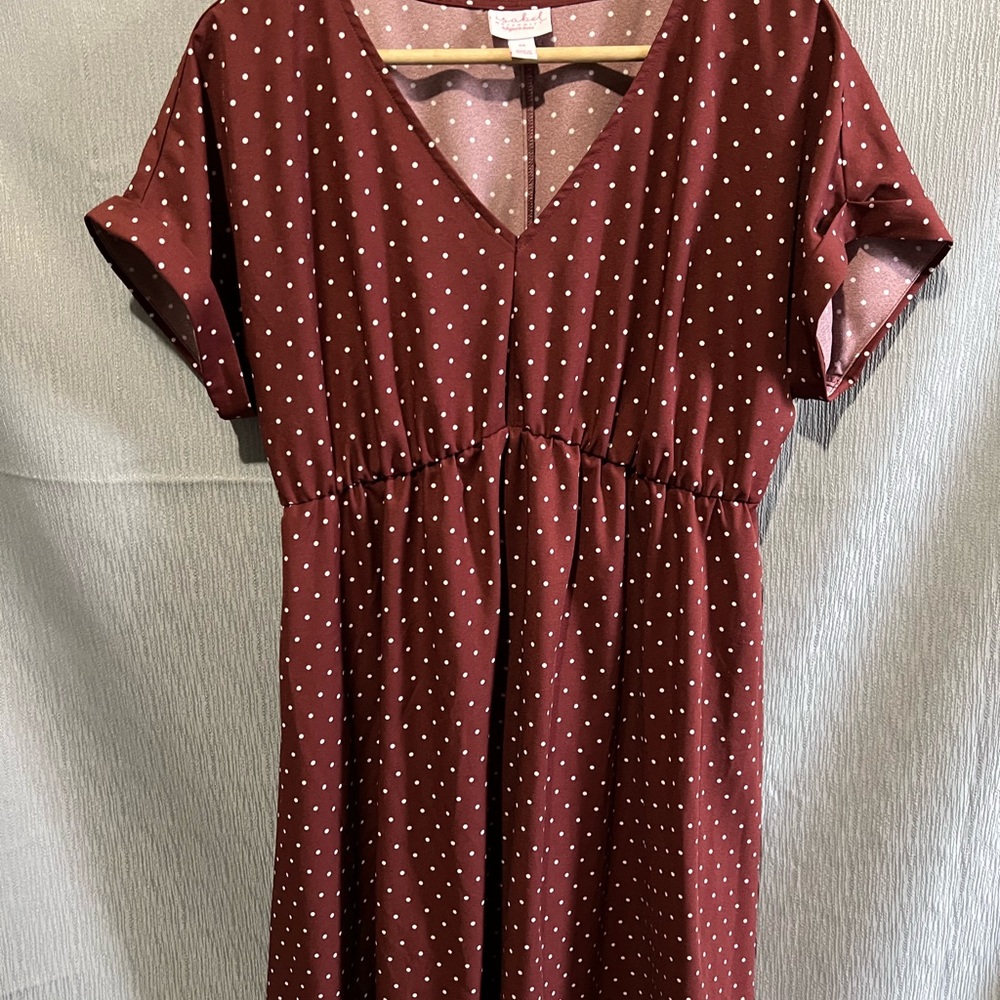 Isabel Maternity by Ingrid & Isabel Burgundy Polka Dot Dress